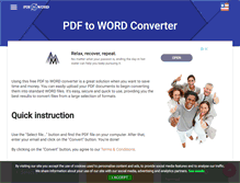 Tablet Screenshot of pdftoword.org
