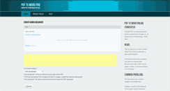 Desktop Screenshot of pdftoword.pro